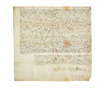 Copy of an agreement of William, Lord Fitzhugh, and Abbot John of the Cistercian Abbey