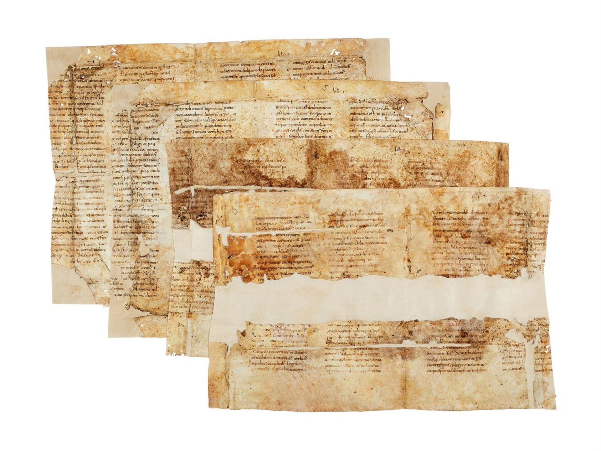 Substantial remains of a single gathering from a large manuscript of Augustine - Image 4 of 4