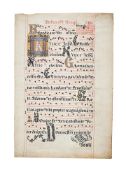 ‡ Leaf from a Gradual, in Latin, decorated manuscript on parchment