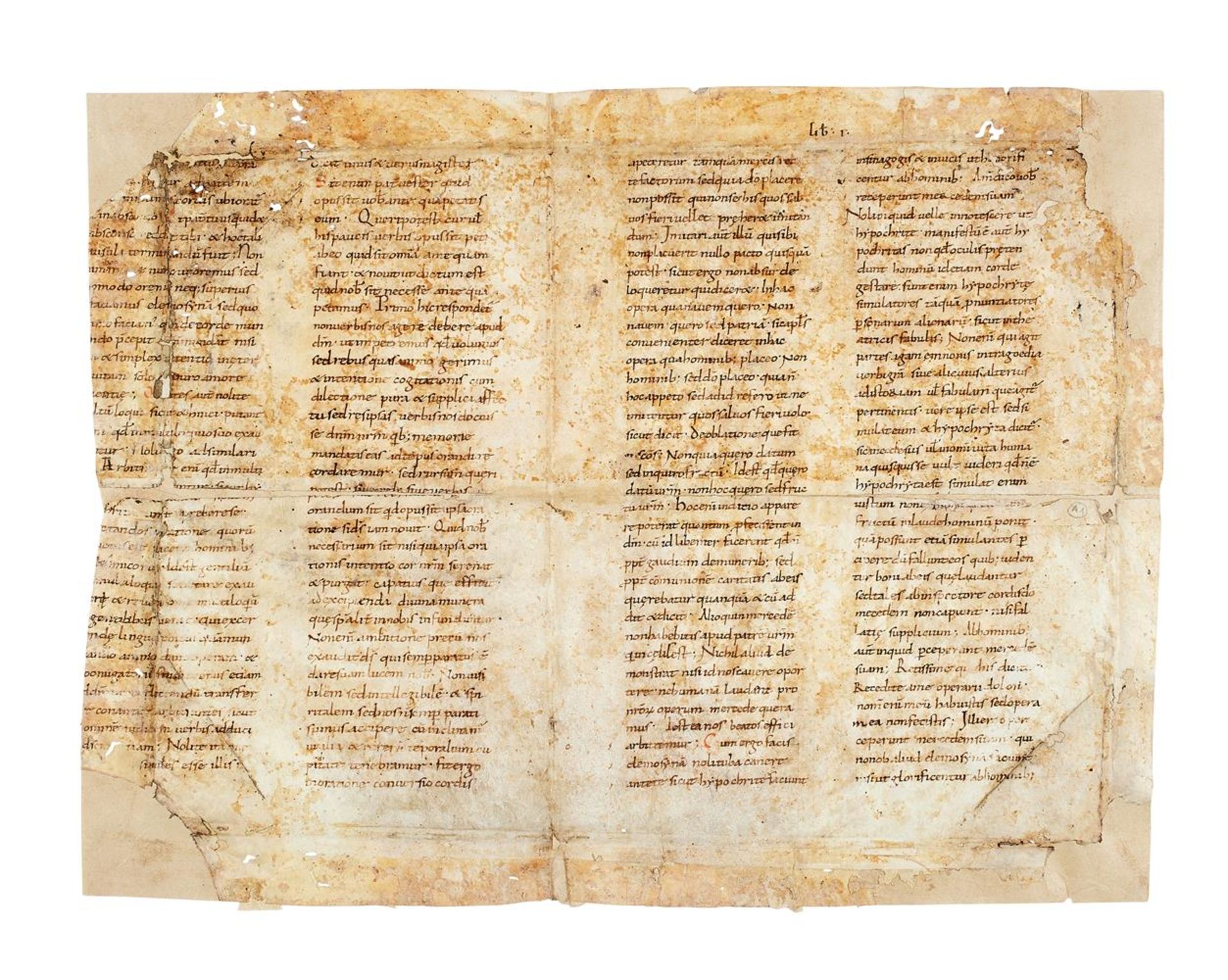 Substantial remains of a single gathering from a large manuscript of Augustine - Image 3 of 4