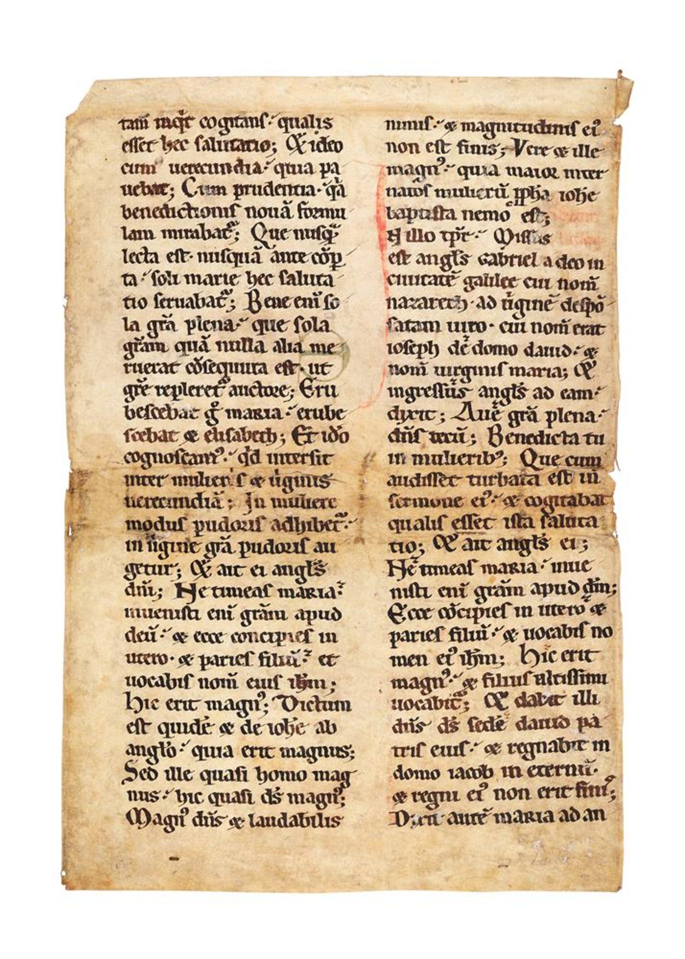 Ɵ Ambrose, Expositio Evangelii Secundum Lucam, in Latin, decorated manuscript on parchment