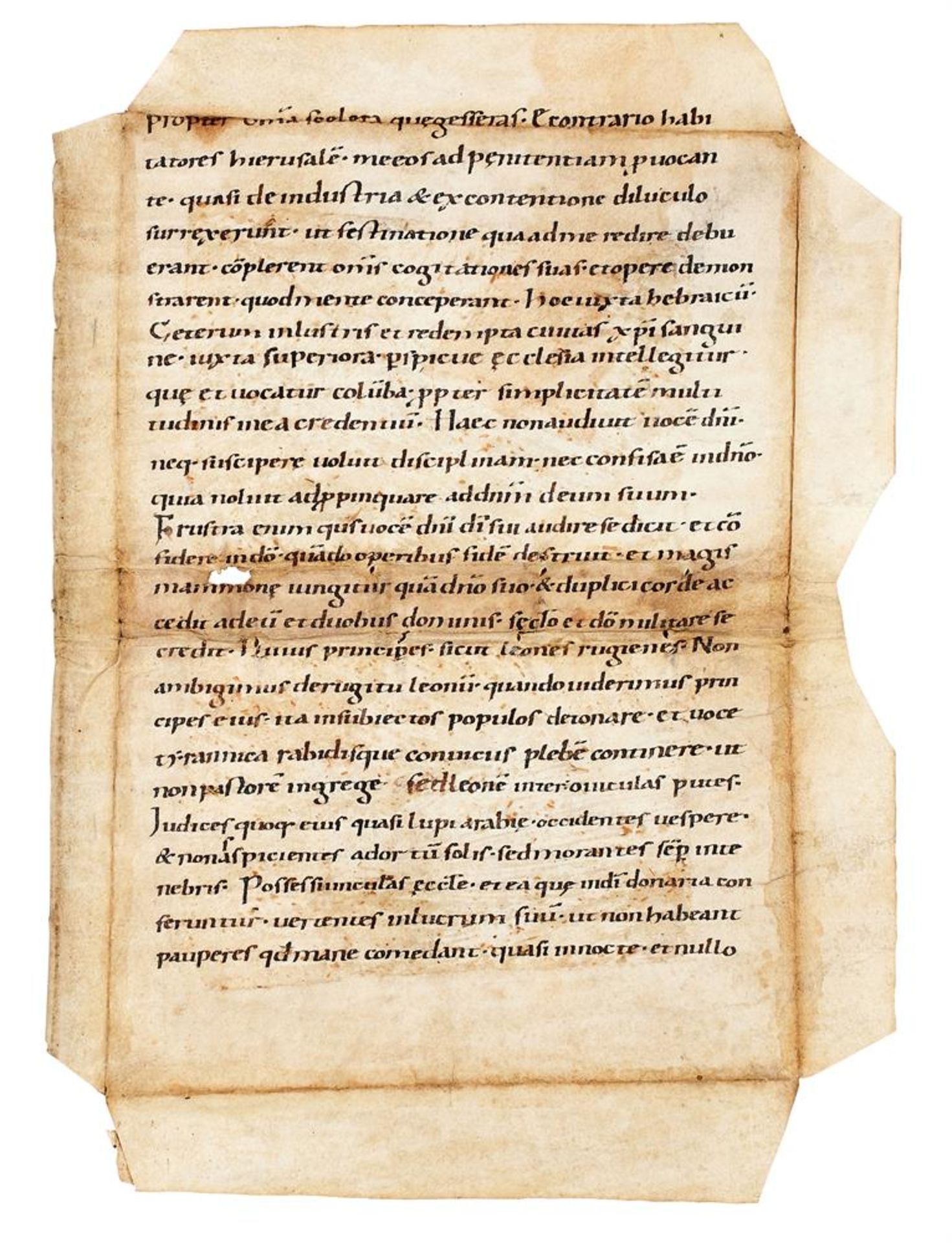 Ɵ Jerome, Commentarius in Sophoniam 3:1-7, in Latin with a few words in Greek