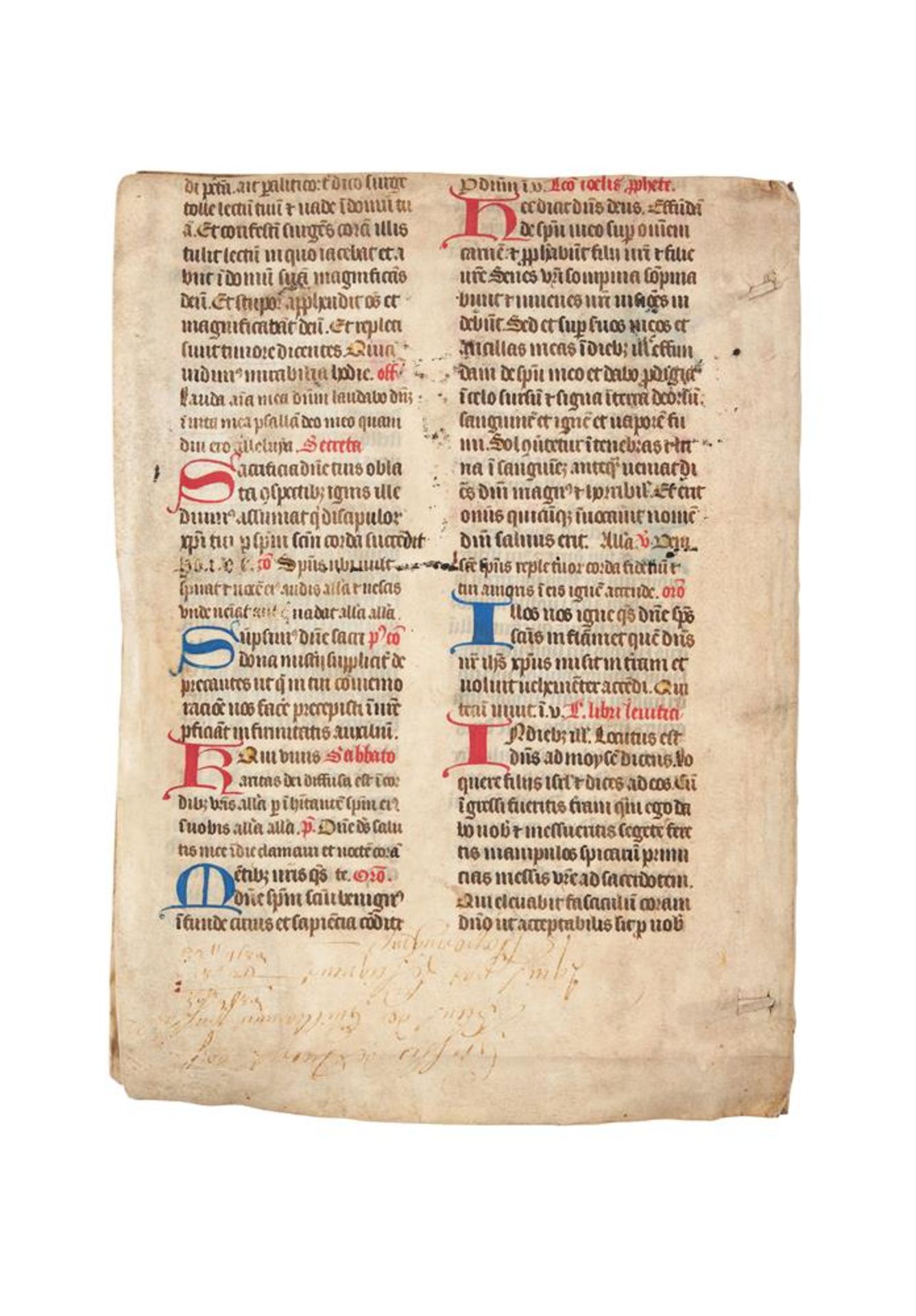 Bifolium from a large and handsome Missal - Image 2 of 2