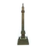 A French patinated bronze model of the Vendôme column in Paris, 19th century