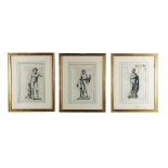 9 engravings each with a mythological figure