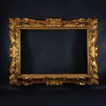 A large carved gilt wood frame, 19th century