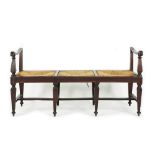 An Umbrian walnut bench, 18th century