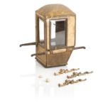 A MINIATURE SEDAN CHAIR BIJOUTERIE CABINET 19th century