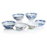 A GROUP OF SIX CHINESE EXPORT PUNCH BOWLS 18th / 19th century (6)
