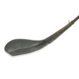 AN R COLLINS HICKORY LONG-NOSED SPOON GOLF CLUB
