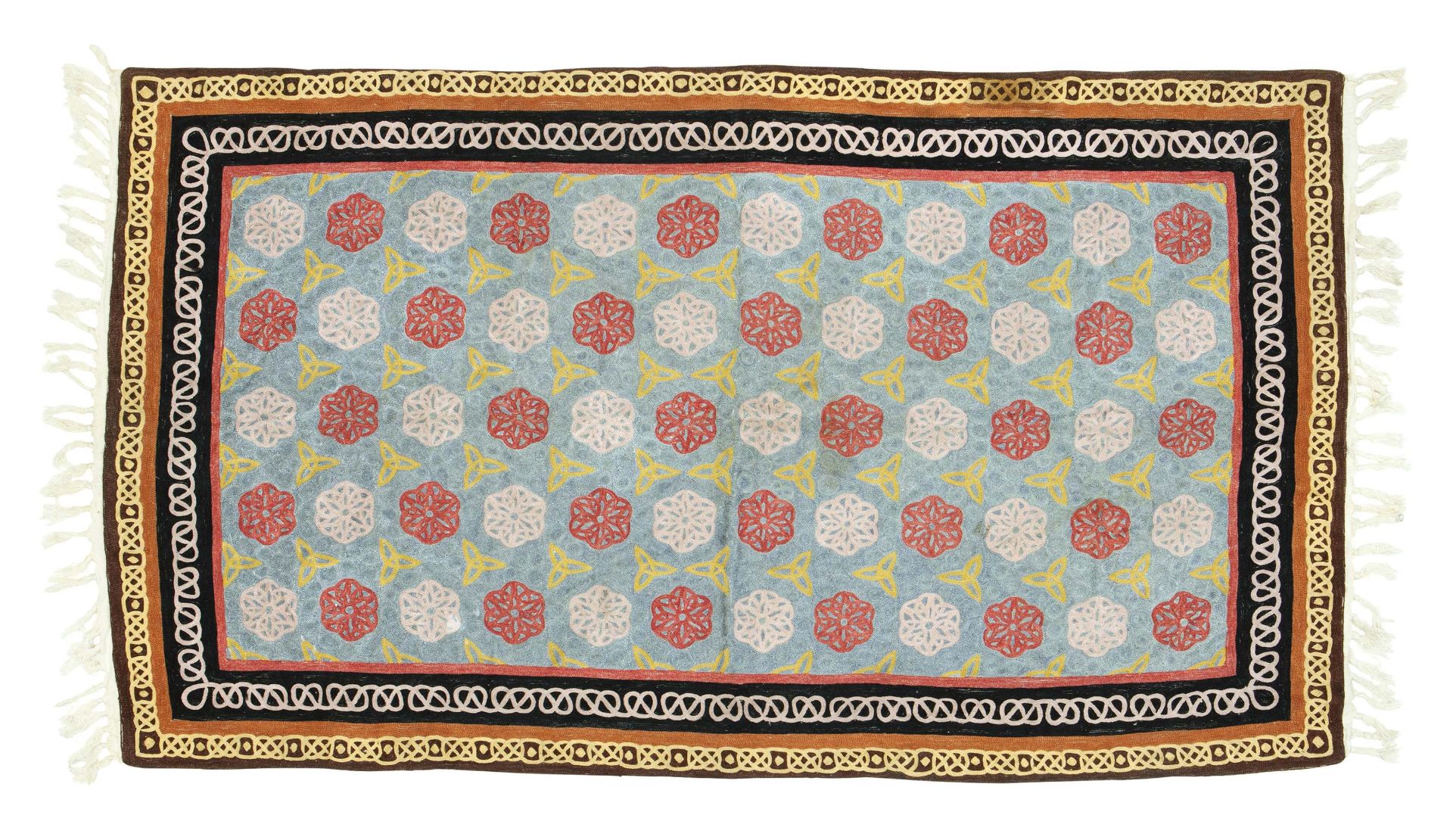 AN IRISH ARTS & CRAFTS NEEDLEWORK COVERLET, Circa 1890