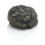 A JAPANESE HORN NETSUKE