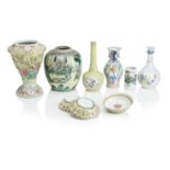 A COLLECTION OF CHINESE POLYCHROME PORCELAIN 18th century and later (9)