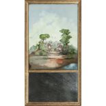 A LATE 19TH CENTURY OVERMANTLE MIRROR