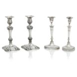 A PAIR OF ELIZABETH II SILVER CANDLESTICKS, Maker's mark NJ, London, 1973 (4)