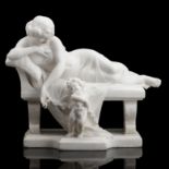 A FRENCH MARBLE FIGURAL GROUP Circa 1900