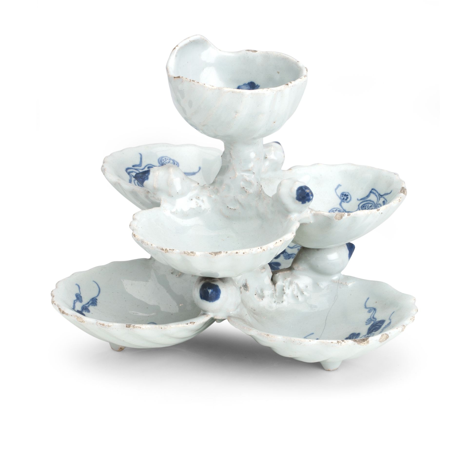 A RARE DUBLIN DELFT SWEETMEAT DISH Circa 1750