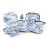 A COLLECTION OF CHINESE EXPORT BLUE AND WHITE PORCELAIN 18th century (10)