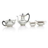 A VICTORIAN FOUR PIECE SILVER TEA SET Walker & Hall, Sheffield 1899 (4)