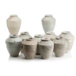 A COLLECTION OF VUNG TAU CARGO CHINESE CELADON VASES Circa 1690 (10)