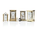 AN EARLY 20TH CENTURY FRENCH BRASS FOUR-GLASS CLOCK 6