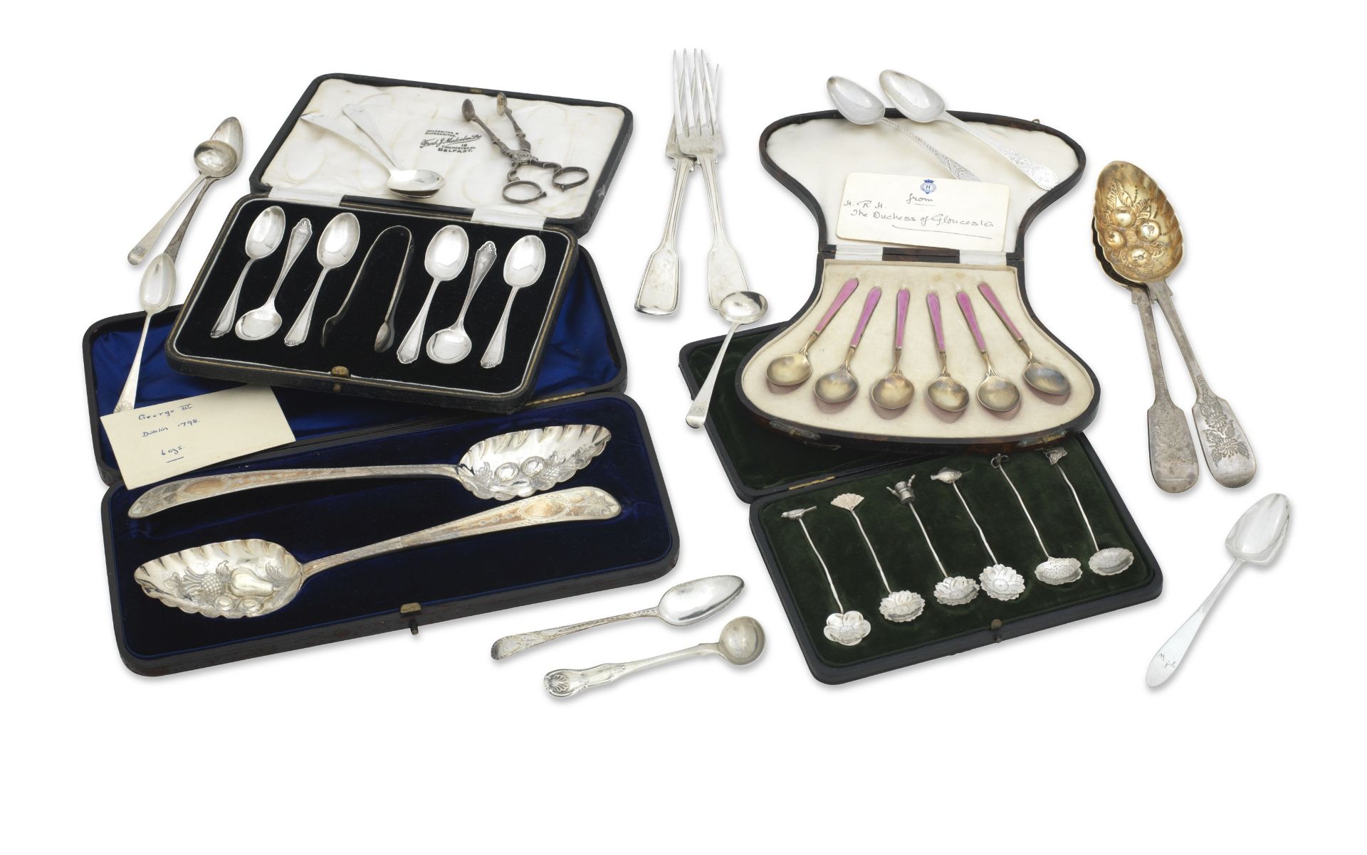 A COLLECTION OF SILVER FLATWARE (Qty)