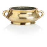 A CHINESE POLISHED BRONZE CENSER Xuandi six character mark but later