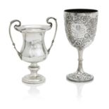 A LATE VICTORIAN SILVER TROPHY CUP Sheffield 1900 (2)