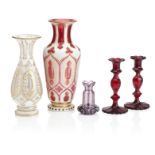 A COLLECTION OF BOHEMIAN GLASS 19th century