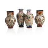 A PAIR OF DOULTON LAMBETH STONEWARE VASES BY ELIZA SIMMANCE