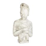 After Joseph Chinard (French, 1756&#8211;1813): A late 19th / early 20th century carved alabaster...