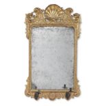OF COLLECTORS' INTEREST: A George I giltwood and gilt gesso girandole or mirror