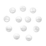 A set of twelve silver buttons four with maker's mark 'SM' or 'WS' and the remainder with indisti...