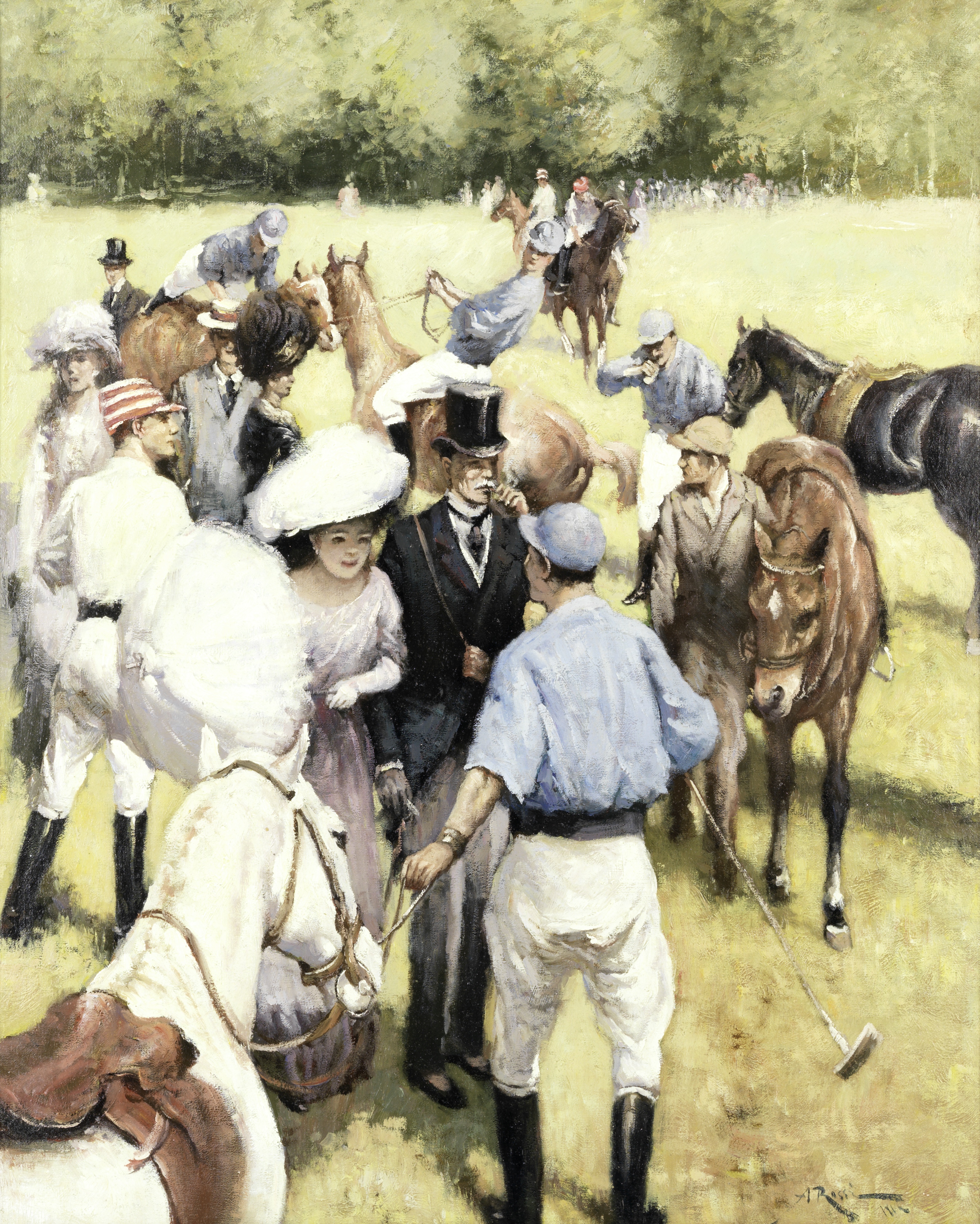 A. Rossi, (19th Century) At the polo match