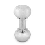 A plated 'Dumbbell' cocktail shaker Asprey & Co, circa 1935