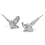 A pair of silver Pheasants Francis Howard Ltd, Sheffield 2014 (2)