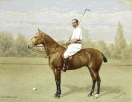 Frank Paton (British, 1856-1909), and Cecil James Hobson (British, 1874-1918) Portrait of a polo ...