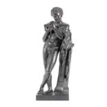 A late 19th century French patinated bronze figure of 'Hadrian's' Faun after the Antique