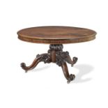 An early Victorian mahogany breakfast or centre table