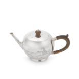 A Britannia silver bullet teapot Lionel Alfred Crichton, London 1912