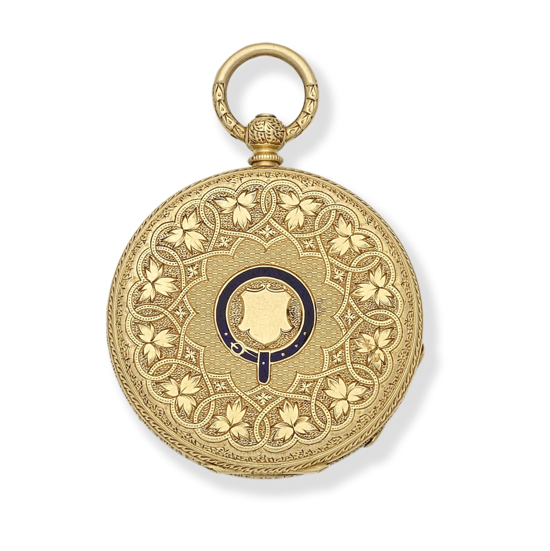 Mottu Geneve. An 18K gold key wind open face pocket watch Circa 1860