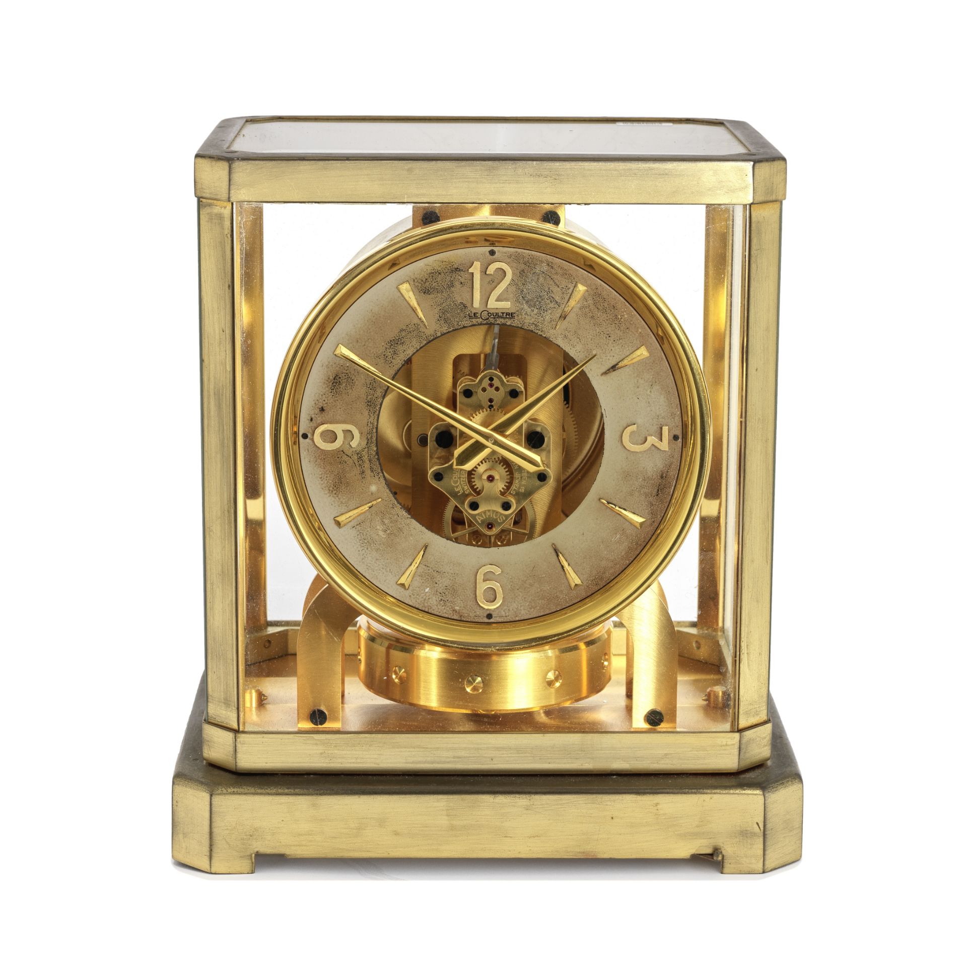 LeCoultre. A gilt brass Atmos clock Classique, Circa 1950