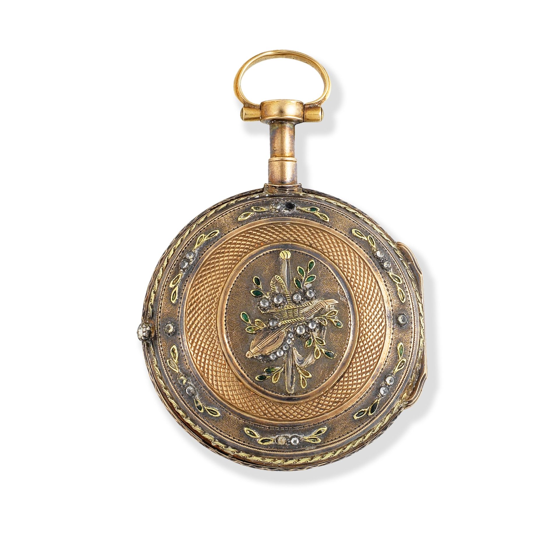 Jean Marchand. A continental gold key wind open face pocket watch Circa 1780