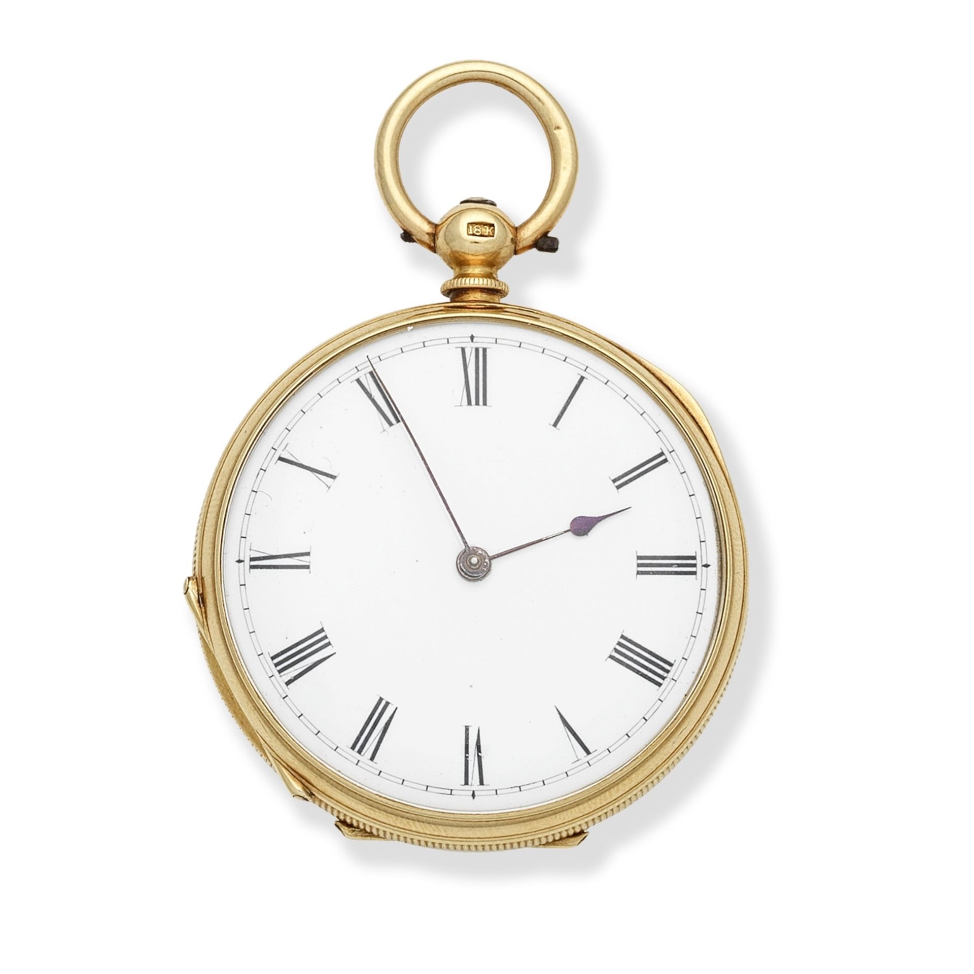 Thomas Woodward, Worrester. An 18K gold key wind open face pocket watch Circa 1870