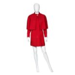 Mary Quant Ginger Group A Red Wool Cape Coat, circa 1968