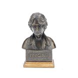 Allen Curran (British, 1933-2000) A Bronzed Bust of John Lennon known as 'Imagine', 1984