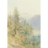 Nicholas Chevalier (Russian/Swiss, 1828-1902) Alpine landscape