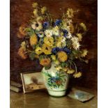 Marcel Dyf (French, 1899-1985) Bleuets anth&#233;mise jaunes et blanches (Painted circa 1935.)