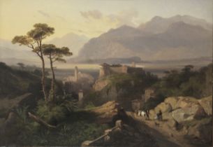 Jules Louis Philippe Coignet (French, 1798-1860) Vue de Grottaferrata