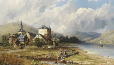 William Oliver (British, 1804-1853) 'The Moselle'